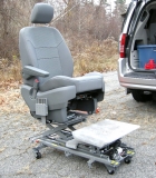 The driver side seat can be removed for a wheelchair