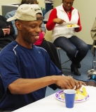 Keith enjoyed the food and company.
