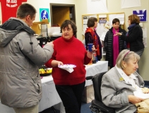 Rose and a Framingham engineer discuss local accessibility projects.