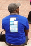 teeshirt says "I Will Help"