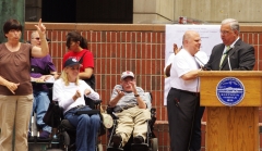 Kristin McCosh (Disability Commissioner, Boston), Paul Spooner, Mayor Menino