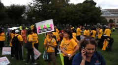 View of the rally.