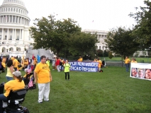 View of the rally. Steve Higgins included.