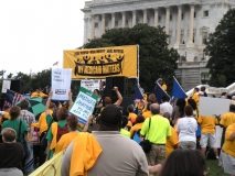 View of the rally including stage.