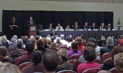 The Plenary session included Lieutenant Governor Tim Murray, Governor Deval Patrick, Secretary of EOHHS JudyAdd Bigby, Secretary of Housing and Economic Affairs Greg Bialecki, Secretary of Education, Dr. Cheri Blauwet from Spaulding Rehab Hospital, Geanfranco Zaccai of Continuum, Marty Meehan of UMass Lowell, and Desh Deshpande, Entrepreneur and philanthropist.