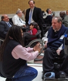 MRC Commissioner Charlie Carr and Courtland Townes III of BCIL