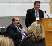 Joe Bellil of Easter Seals and MWCIL speaks.