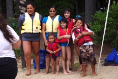 Family ready to kayak