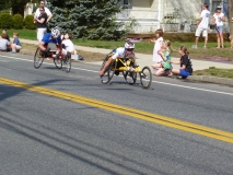 two wheelchair racers
