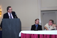 Andy Imparato, from Senator Tom Harkins staff, gave the opening presentation on the "Federal Perspective on Employment of People with Disabilities", with Jim Clark and Paul Spooner