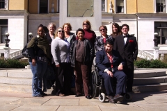 MetroWest staff and consumers arrive at the Statehouse