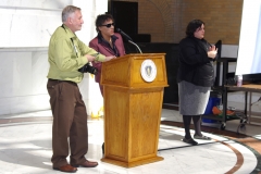 Bill Allan of the Disability Policy Consortium with Gayle Johnson of Cambridge