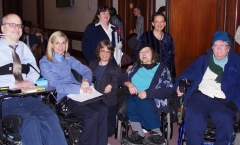 Second Thoughts members gather at Statehouse hearing, March 6.