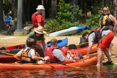 kayakers at beach