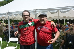 two men with lunch