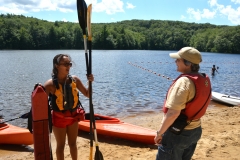 Bonnie gets ready to kayak