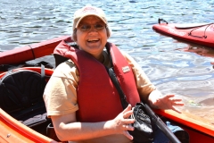 Bonnie in kayak