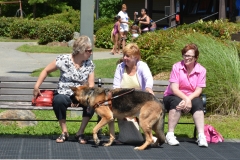 Nancy and two others on bench