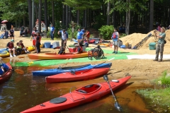 kayaks on the beach