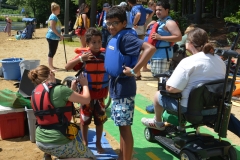 kids getting ready to kayak