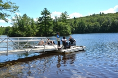 people out on the dock