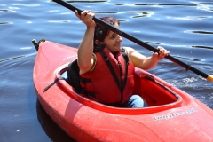 Colleen kayaks