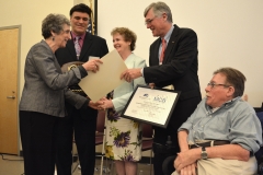 State Rep Ruth Balser, John Oliveria of MCB, Jini, Joseph Abley of the Carroll Center, Paul Spooner