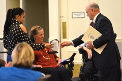 Ed Carr presents Liz Casey with the IL Achievement Award