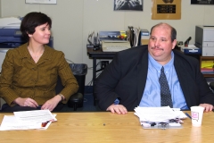 Representative Carolyn Dykema and Joe Bellil, MWCIL BOD President and V.P. at MA Easter Seals