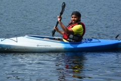 boy in kayak