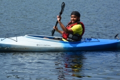 boy in kayak