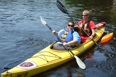 Tammy in a kayak