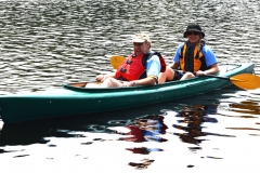 Sara and man kayak