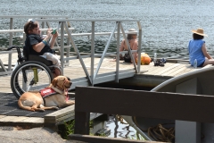 women on the dock