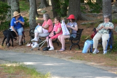 women relaxing in the shade