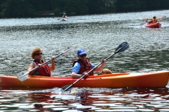 Debbie, Jini and Rue kayak