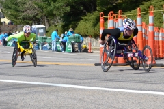 (l-r)De Cheng Cao from China on the left. Women's winner, Tatyana McFadden from Illinois on the right