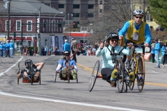 Patrick Downes (middle) and Jessica Kensky (right) of Medford, MA