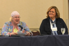 Mary Margaret Moore from ILCNSCA and Lou Ann Kibbee from NCIL