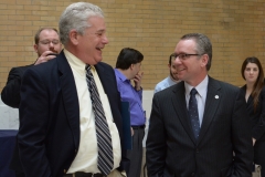 Rep. Jeff Roy (right) and Al DeGirolamo - aid to Rep. Mike Brady