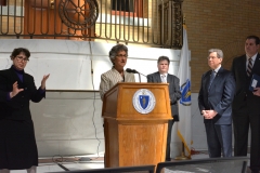 Rep. Peake speaking, Reps. Kaufman and D'Emilia to the right.