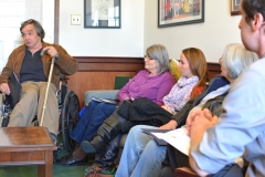 Pat, Jessica and Bonnie (MWCIL) with Rep. Sannicandro's staff