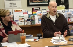 Joan Morris of Easter Seals with Jim, an Assistive Technology user