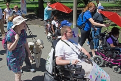 several marchers in wheelchairs