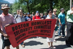 banner: Boston Homeless solidarity committee - housing, dignity, respect