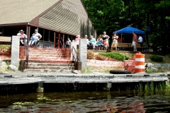 View of the visitor center from the pond