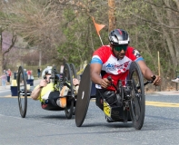 Men's handcycle: Front: Alfredo De Los Santos, 2nd place, NY