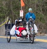 Man racing a handcycle
