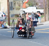Man racing a handcycle