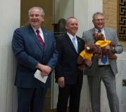 Speaker Robert DeLeo, Rep. Jeff Roy, and Rep. David Linsky (l-r)